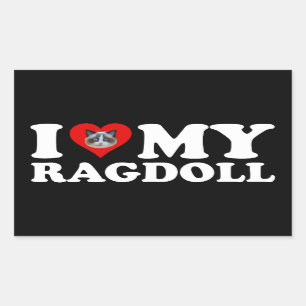 I Love (Heart) My Ragdoll Sticker