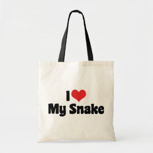 I Love Heart My Snake - Snake Lover Tote Bag