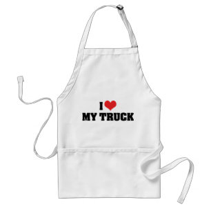 I Love Heart My Truck - Truck Lover Standard Apron