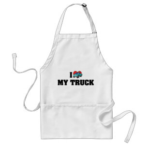 I Love Heart My Truck - Truck Lover Standard Apron