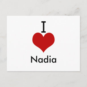 I Love (heart) Nadia Postcard