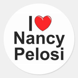 I Love (Heart) Nancy Pelosi Classic Round Sticker