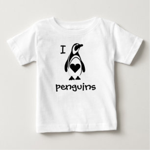 I Love Heart Penguins  Baby T-Shirt