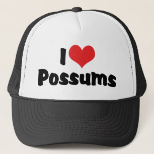 I Love Heart Possums Trucker Hat