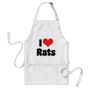 I Love Heart Rats - Pet Rat Lover Standard Apron