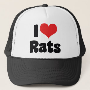 I Love Heart Rats - Pet Rat Lover Trucker Hat