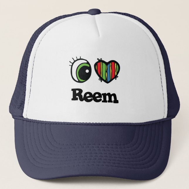 I Love (Heart) Reem Trucker Hat (Front)