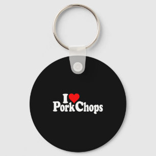 I Love Heart Rk Chops  Keychain
