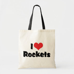 I Love Heart Rockets - Space Exploration Tote Bag