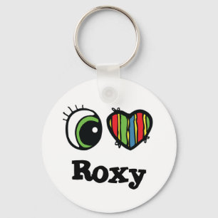 I Love (Heart) Roxy Keychain