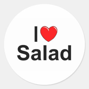I Love (Heart) Salad Classic Round Sticker