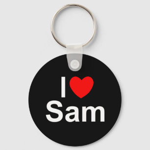 I Love (Heart) Sam Keychain