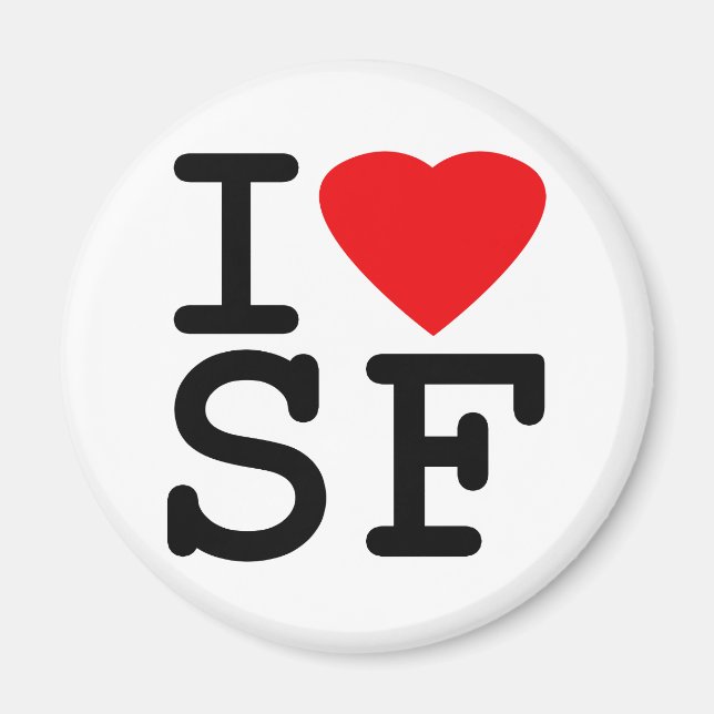 I Love Heart San Francisco Magnet (Front)