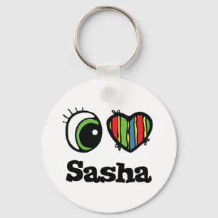 I Love (Heart) Sasha Keychain