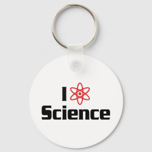 I Love Heart Science - Nuclear Physics Scientist Keychain