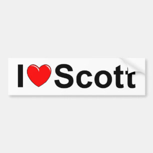 I Love (Heart) Scott Bumper Sticker