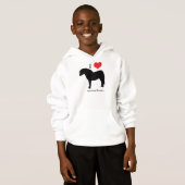 I love heart shetland ponies kids sweatshirt (Front Full)