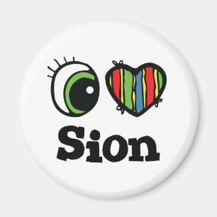 I Love (Heart) Sion Magnet
