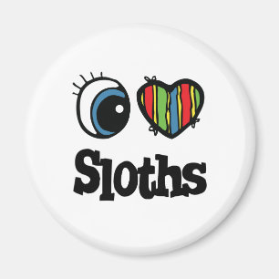 I Love (Heart) Sloths Magnet