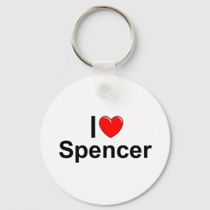 I Love (Heart) Spencer Keychain