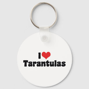 I Love Heart Spiders Keychain