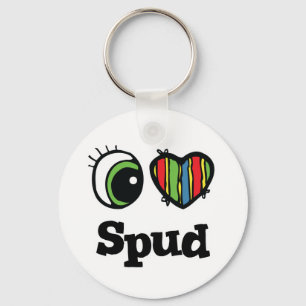 I Love (Heart) Spud Keychain