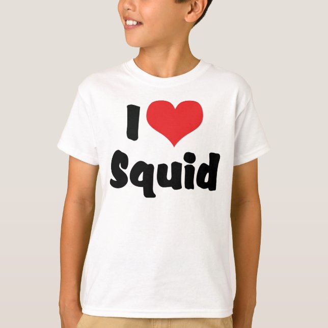 I Love Heart Squid T-Shirt (Front)