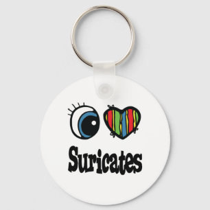 I Love (Heart) Suricates Keychain