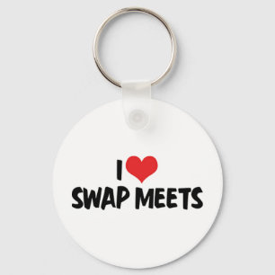 I Love Heart Swap Meets - Flea Market Lover Keychain