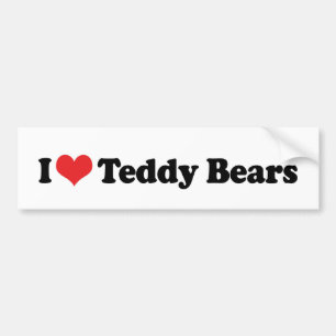 I Love Heart Teddy Bears - Teddy Bear Collector Bumper Sticker