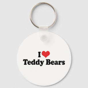 I Love Heart Teddy Bears - Teddy Bear Collector Keychain