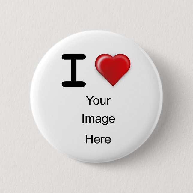 I Love(heart) Template 2 Inch Round Button (Front)