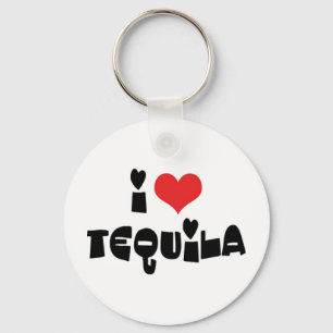 I Love Heart Tequila Keychain