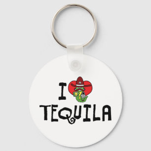 I Love Heart Tequila Keychain