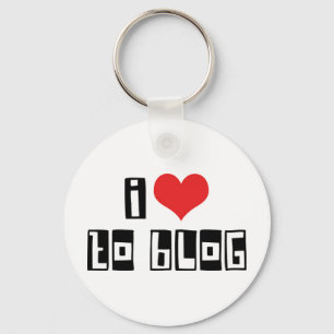 I Love Heart To Blog Keychain