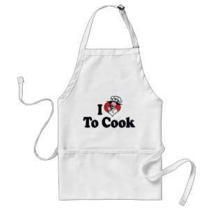 I Love Heart To Cook - Chef Baker Cooking Lover Standard Apron