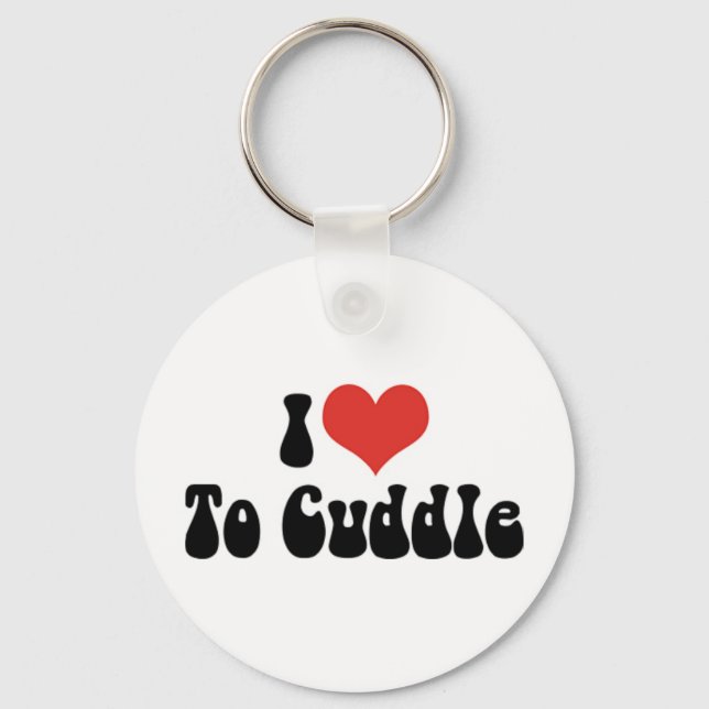 I love Heart To Cuddle Keychain (Front)