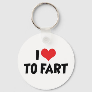 I Love Heart To Fart Keychain