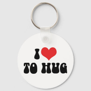 I Love Heart To Hug - Free Hugs Keychain