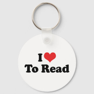 I Love Heart To Read - Book Lover Keychain