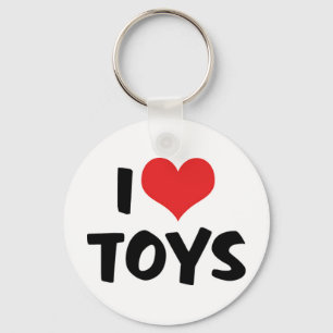 I Love Heart Toys - Toy Collector Lover Keychain