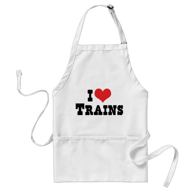 I Love Heart Trains - Model Train Lover Standard Apron (Front)