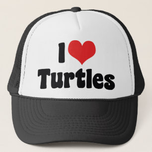 I Love Heart Turtles Trucker Hat
