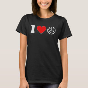 I Love Heart Volleyball Player For Teen Girls Wome T-Shirt