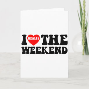 I Love Heart Weekend Funny Camping Couple Gifts Va Card