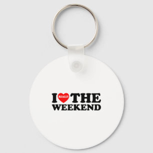 I Love Heart Weekend Funny Camping Couple Gifts Va Keychain