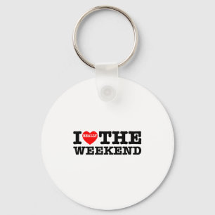 I Love Heart Weekend Funny Camping Couple Gifts Va Keychain