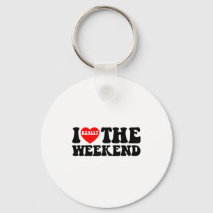 I Love Heart Weekend Funny Camping Couple Gifts Va Keychain