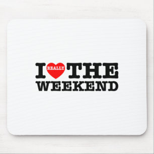 I Love Heart Weekend Funny Camping Couple Gifts Va Mouse Pad