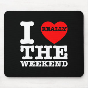 I Love Heart Weekend Funny Camping Couple Gifts Va Mouse Pad